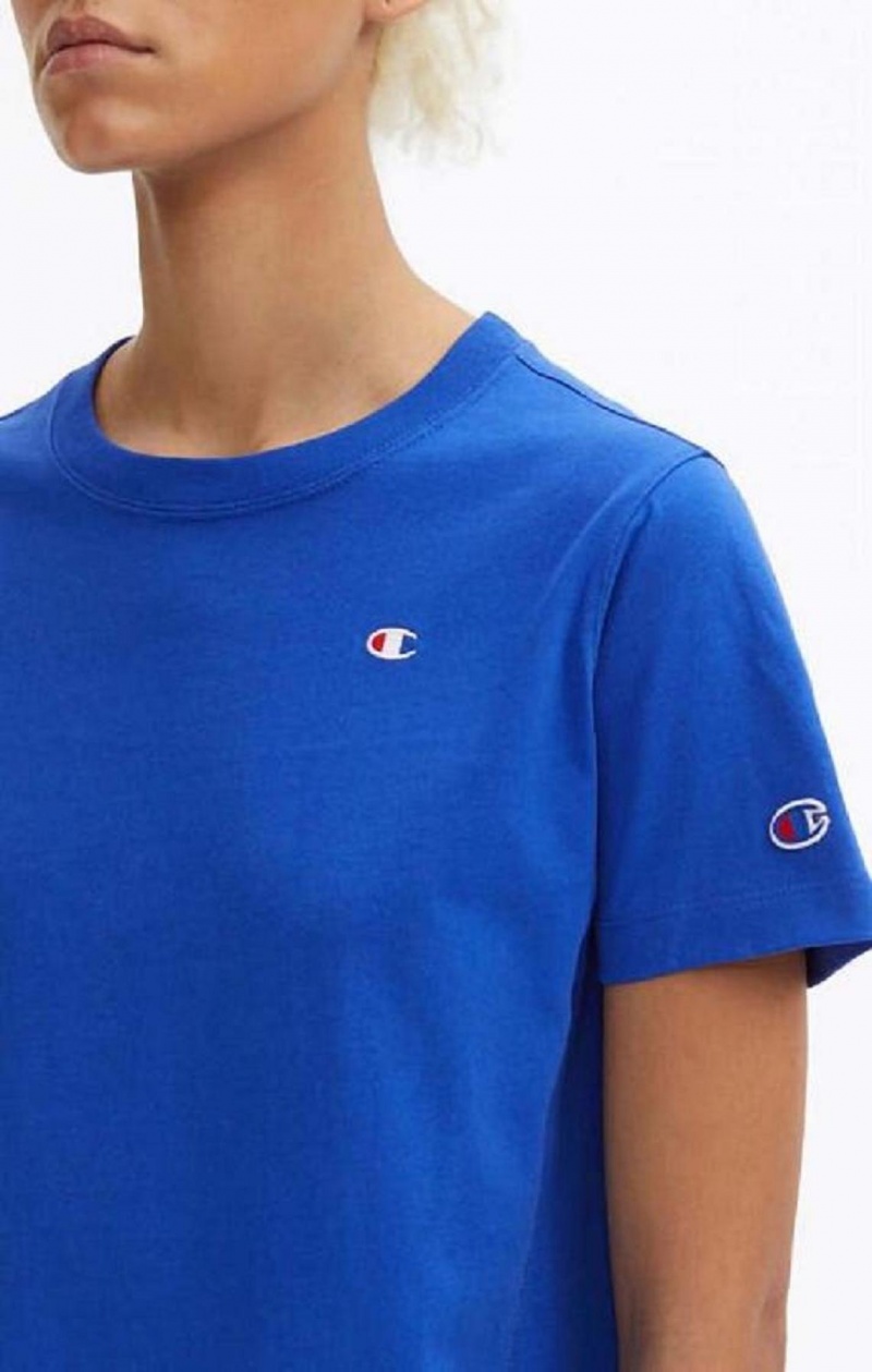 Camiseta Champion Crew Neck T-Shirt Azules | 5279-NGLAF