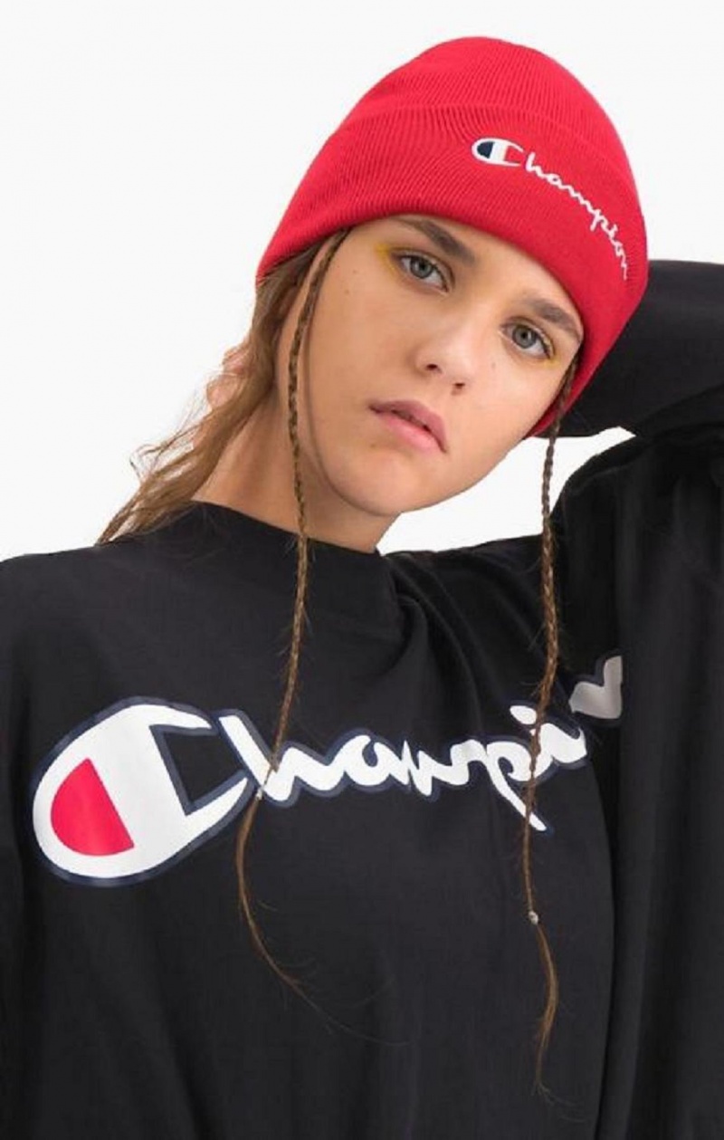 Camiseta Champion Cropped Script Logo T-Shirt Negras | 1837-WNYJR