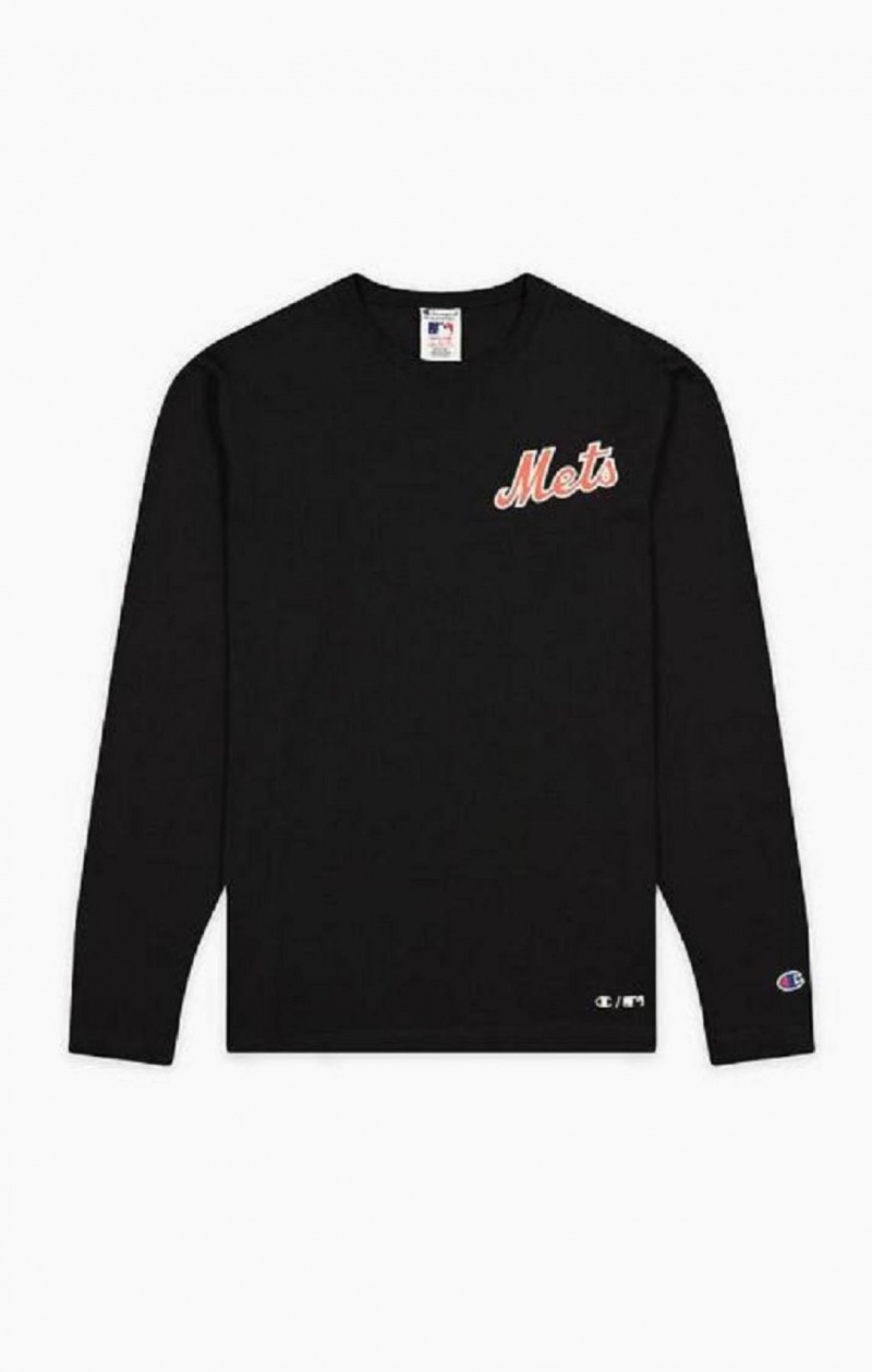 Camiseta Champion New York MLB T-Shirt Negras | 0593-PMAUD