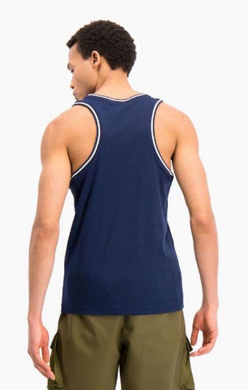 Camiseta Champion Satin C Logo Tank Top Azules Oscuro | 4503-LDWOF