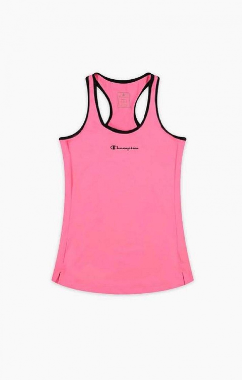 Camiseta Champion Script Logo Entrenamiento Vest Fucsia | 8693-VPUAI