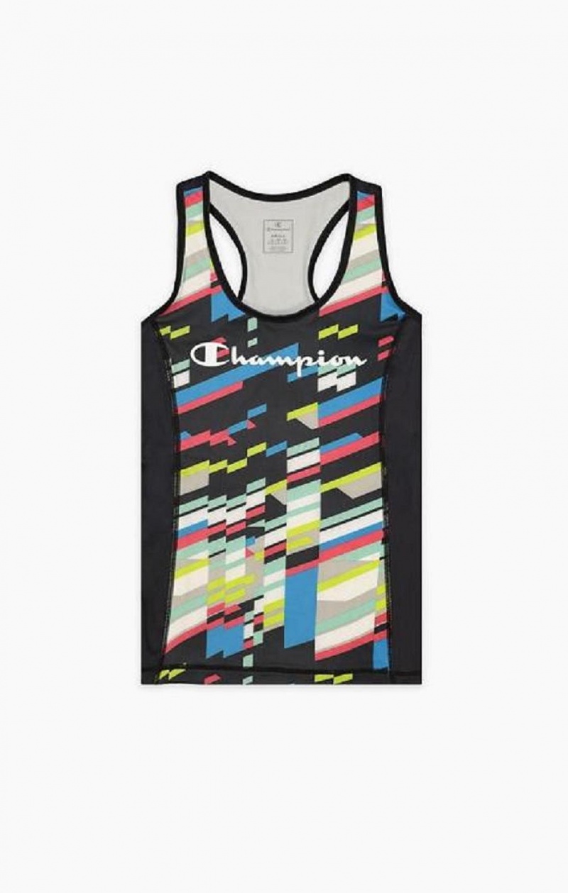 Camiseta Champion Script Logo Tank Top Negras | 5029-JBRXA