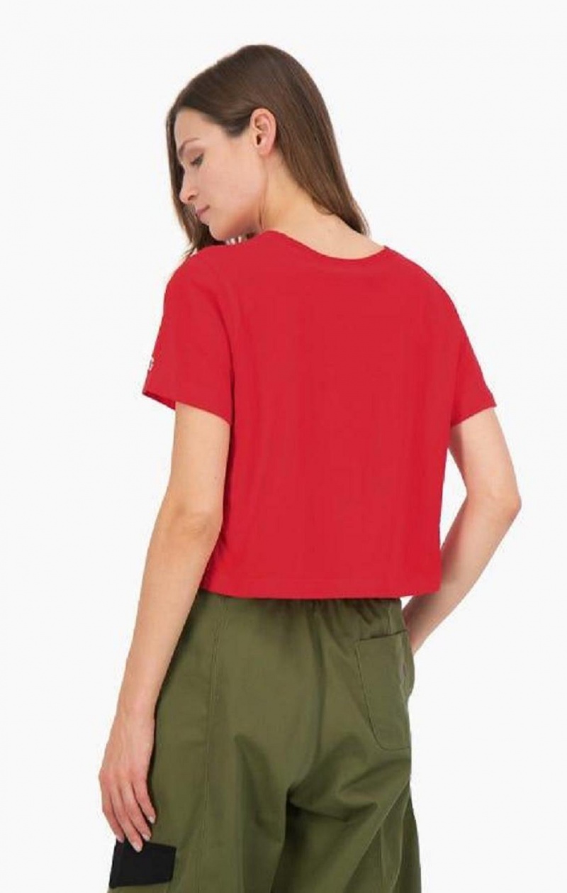 Camiseta Champion Statement Logo Detail Cropped T-Shirt Rojas | 6950-MBLVO