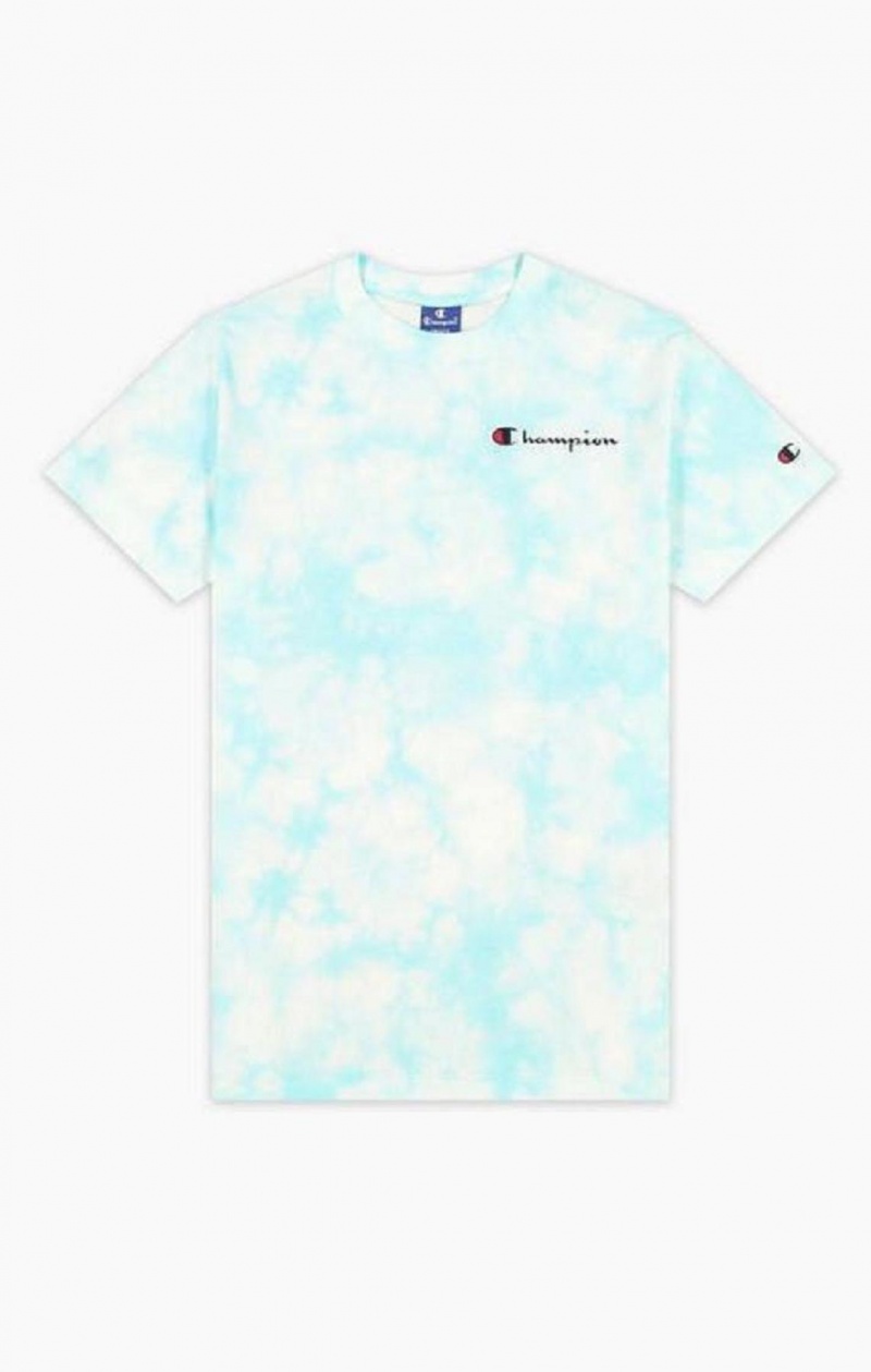 Camiseta Champion Tie Dye Digital Print T-Shirt Azules Claro | 9615-VYCWJ