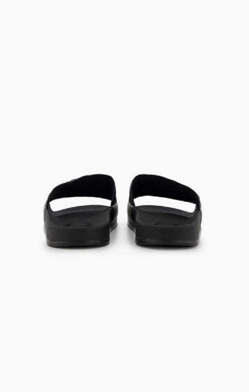 Chanclas Champion C Patch Pool Slides Negras | 6785-PLBGC