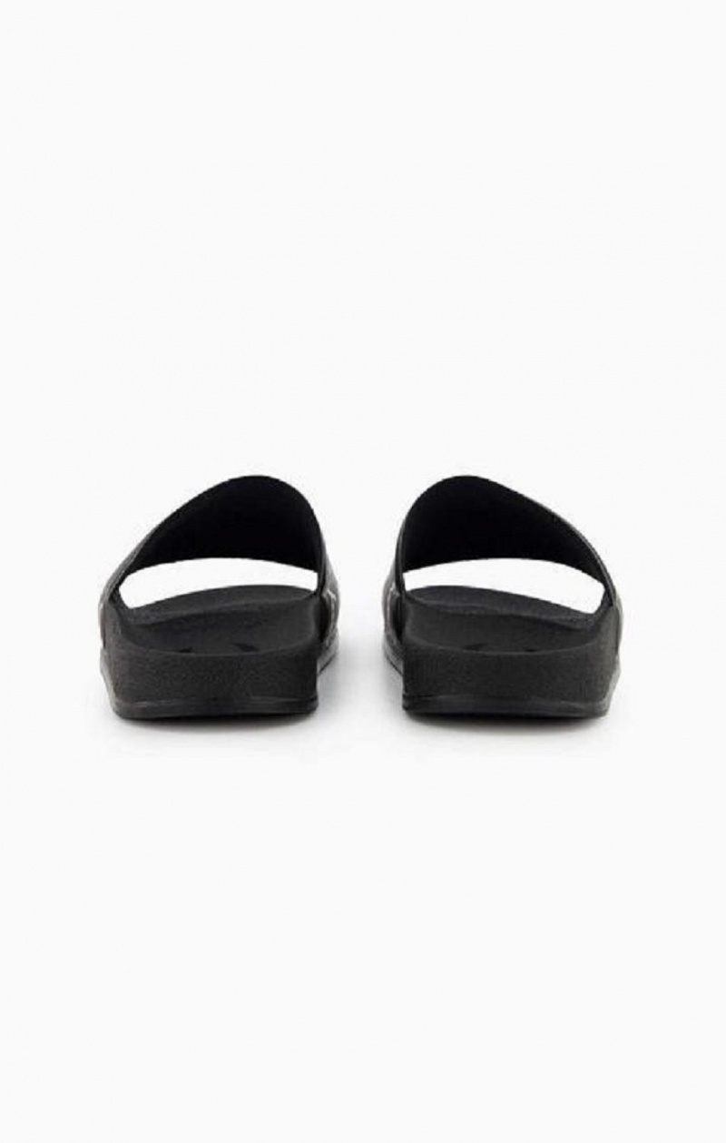 Chanclas Champion Repeat Script Logo Print Pool Slides Negras | 0426-IZYDM