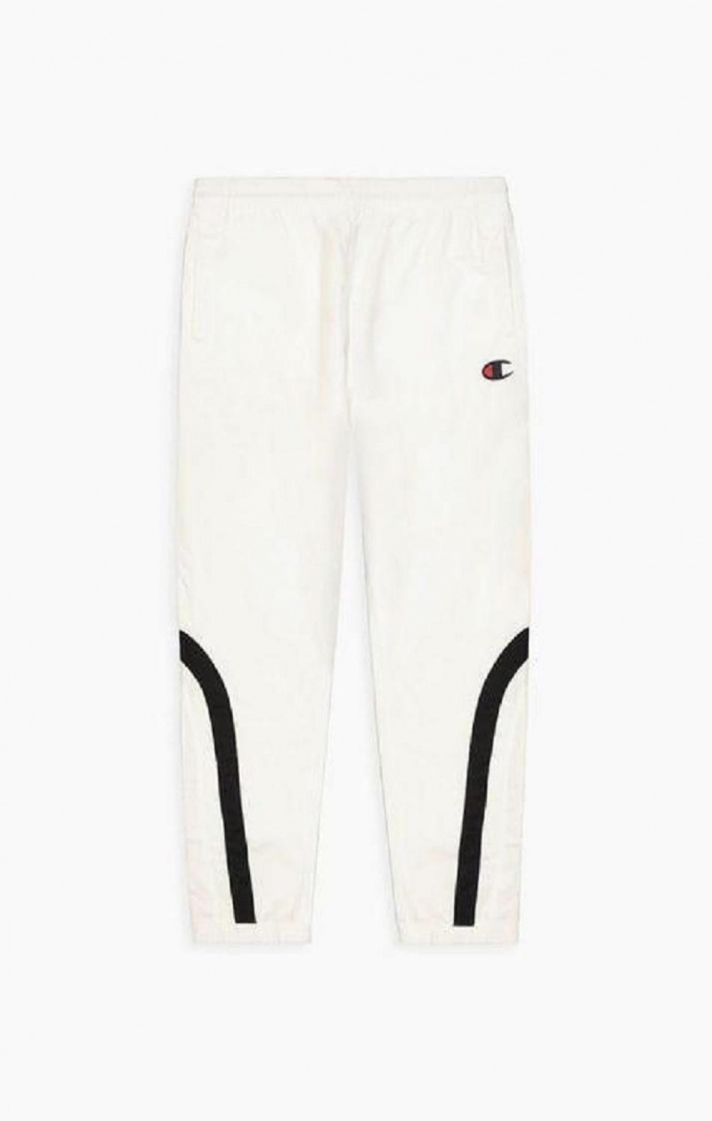 Chandals Champion Colour Block And Stripe Cuffed Pista Pants Blancas | 1084-KNFGV