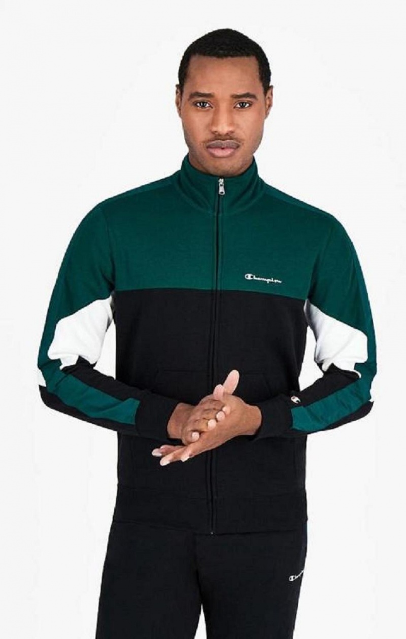 Chandals Champion Colour Block Script Logo Zip-Up Sweatsuit Negras | 6357-DWKIJ