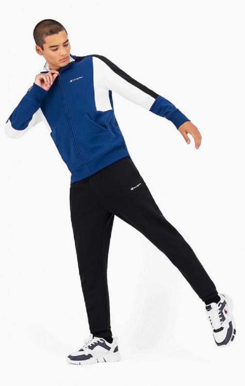 Chandals Champion Contrast Colour Block Script Logo Tracksuit Azules | 4067-BJAUP