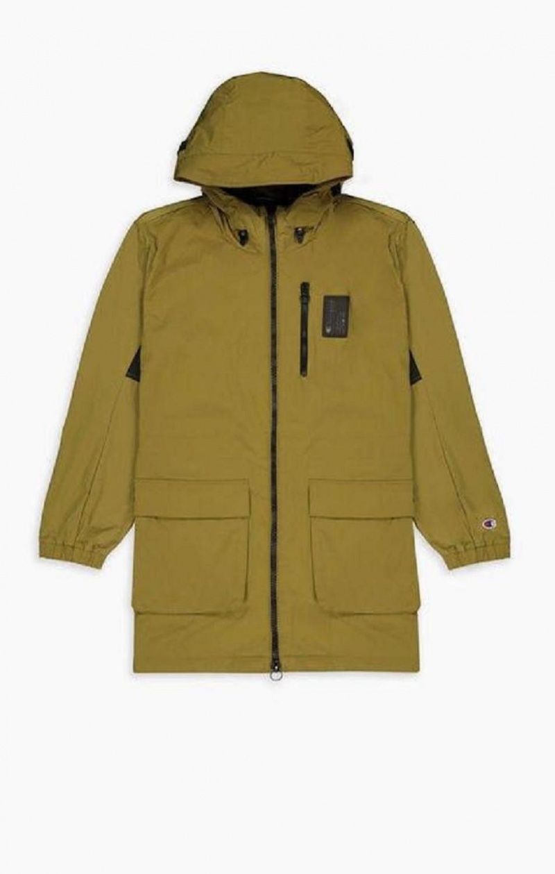 Chaquetas Champion Cargo Pocket Encapuchado Coat Verde Oliva Verde | 2965-KEHBV