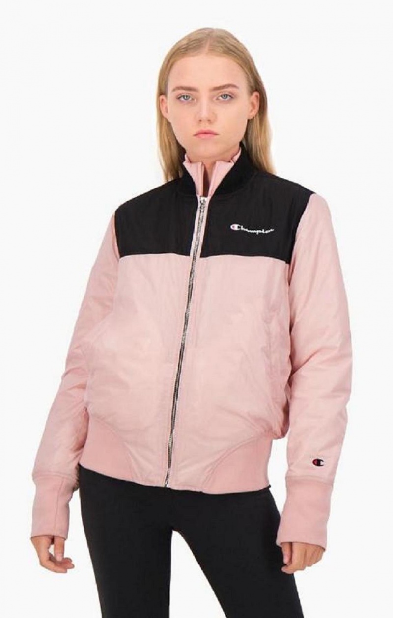 Chaquetas Champion Colour Block Bomber Jacket Rosas | 9325-EPHAQ