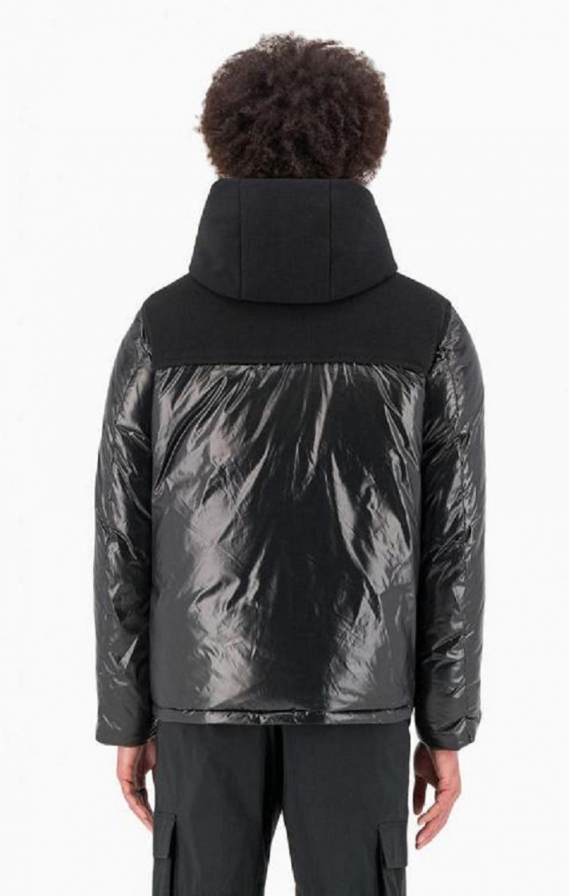 Chaquetas Champion Hebilla Yoke Panel Zip-Up Acolchado Jacket Negras | 7261-WTIUG