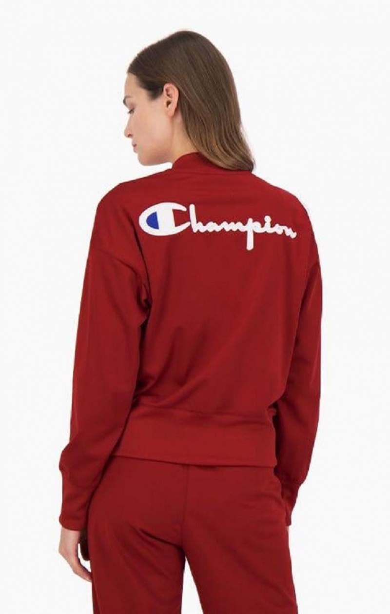 Chaquetas Champion Logo Back Cropped Bomber Jacket Burdeos | 8479-TMWIU