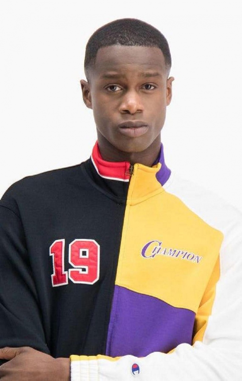 Chaquetas Champion NBMIX Patchwork 'Champion 19' Basketball Jacket Negras | 8597-TPWIL