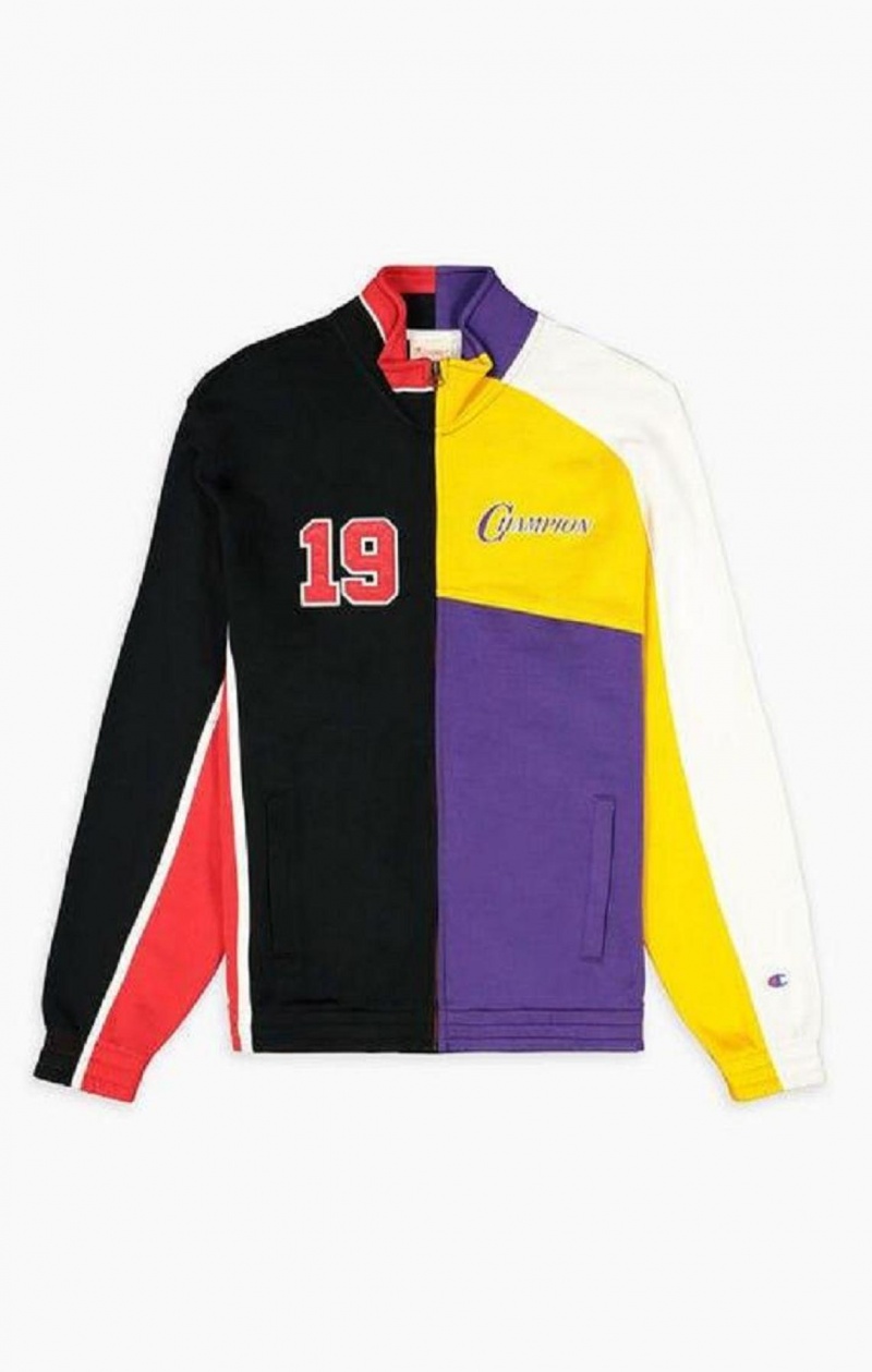 Chaquetas Champion NBMIX Patchwork 'Champion 19' Basketball Jacket Negras | 8597-TPWIL