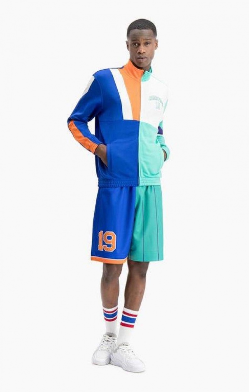 Chaquetas Champion NBMIX Patchwork 'Champion 19' Basketball Jacket Azules | 7412-JUGXQ