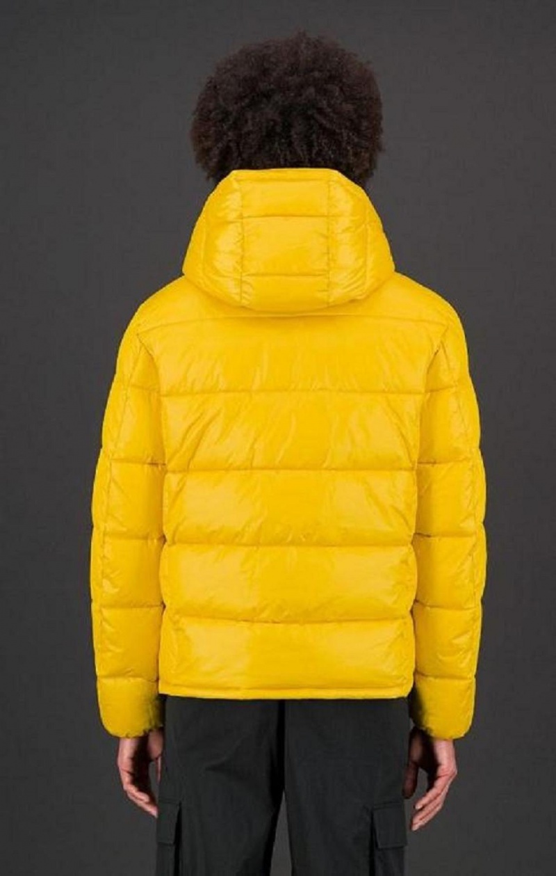 Chaquetas Champion Reflective Hood Zip-Up Acolchado Jacket Amarillo | 0658-THKJO