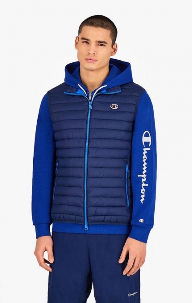 Chaquetas Champion Sin Manga Paneled Gilet Azules Oscuro | 6310-SMKQP