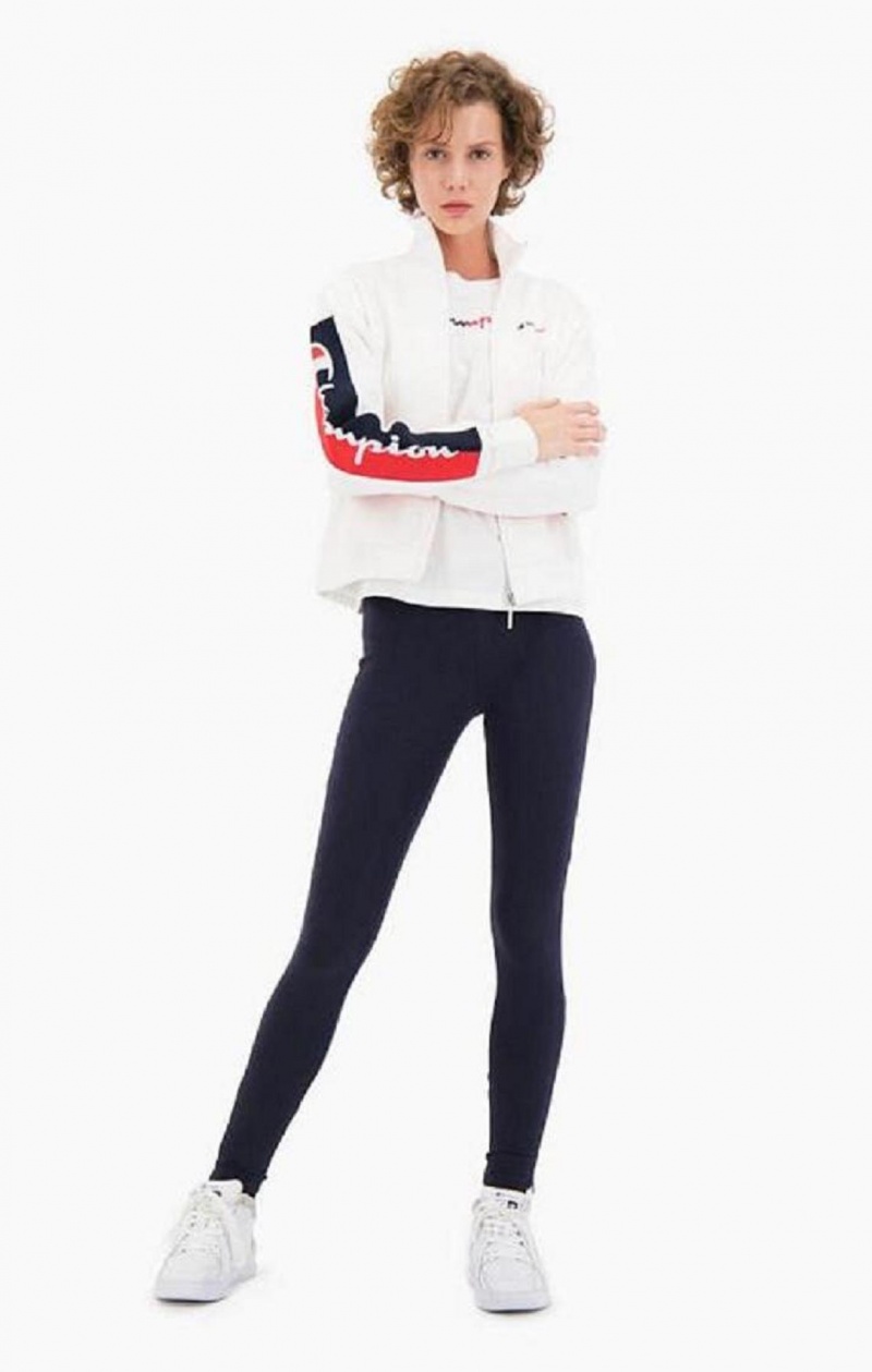 Chaquetas Champion Two Tone Insert Sleeve Sweat Jacket Blancas | 4791-SLDYG