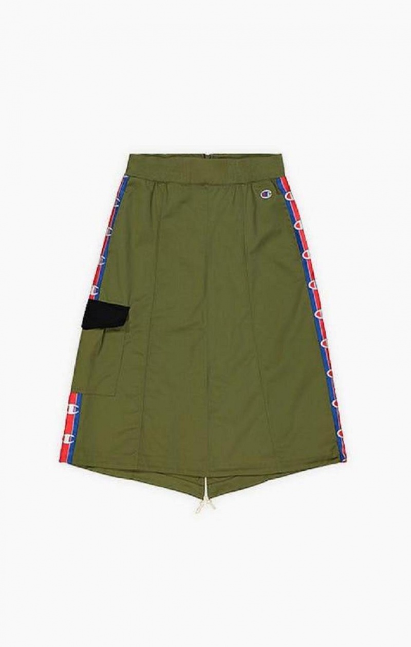 Falda Champion Logo Tape Utility Midi Skirt Verde Oliva Verde | 9746-DZBYG