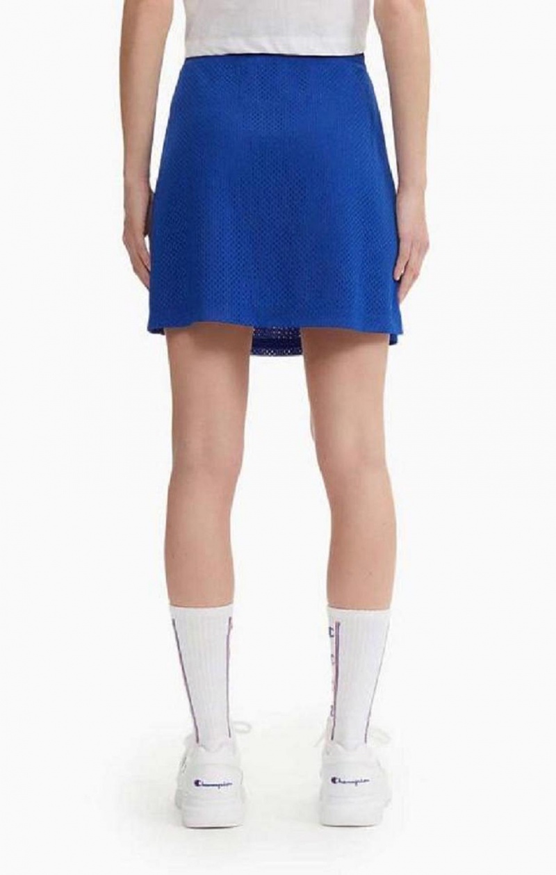 Falda Champion Mesh Tenis Mini Skirt Azules | 1740-KIFWG