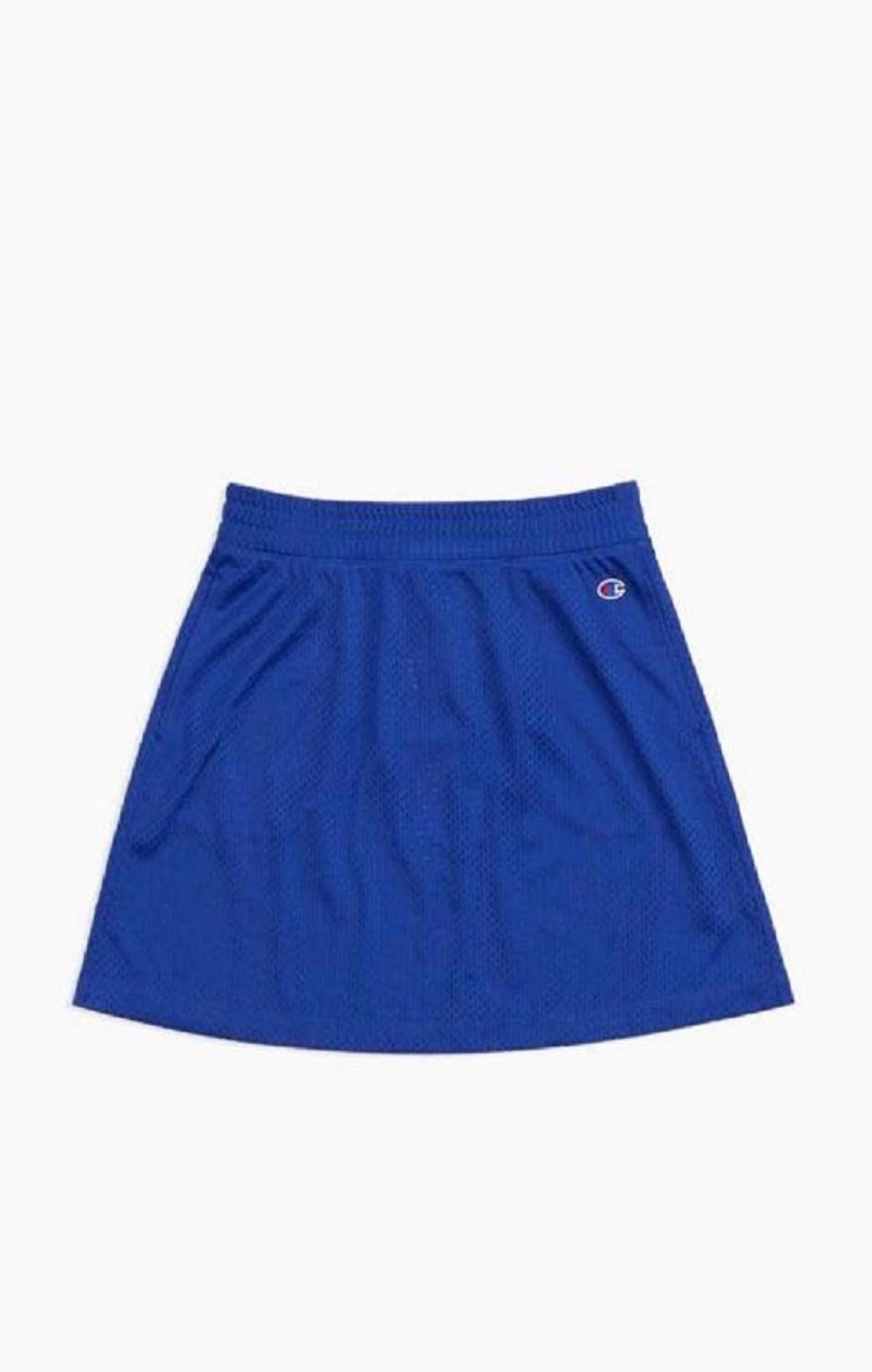 Falda Champion Mesh Tenis Mini Skirt Azules | 1740-KIFWG