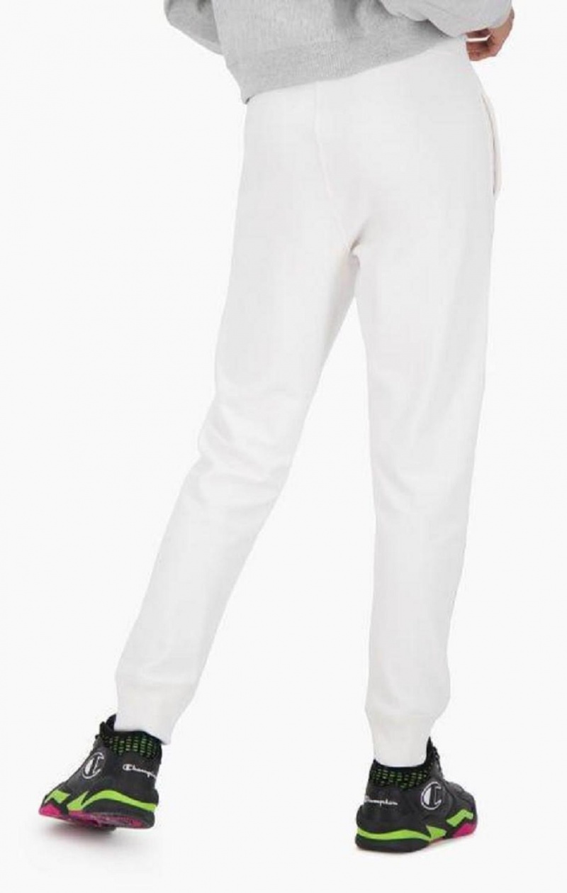 Pantalon Jogger Champion Acanalado Cuffed Stretch Reverse Weave Joggers Blancas | 6589-QUOGP