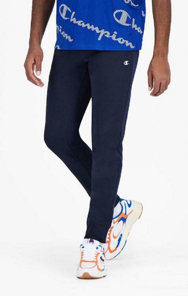 Pantalon Jogger Champion C Logo Detail Cuffed Joggers Azules Oscuro | 7928-IMJPN