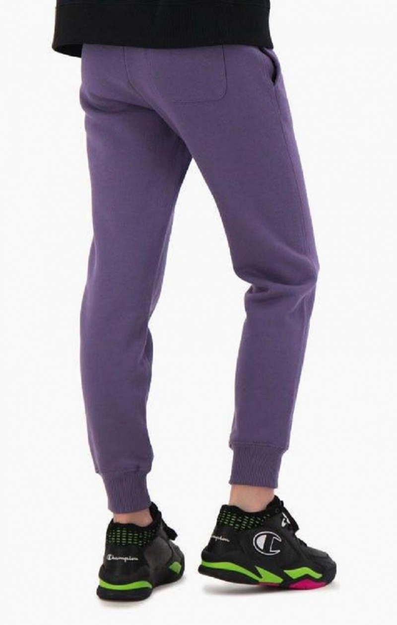 Pantalon Jogger Champion Contrast Cuff Fleece Velvet C Joggers Moradas Verde Oliva | 8034-JQHAM