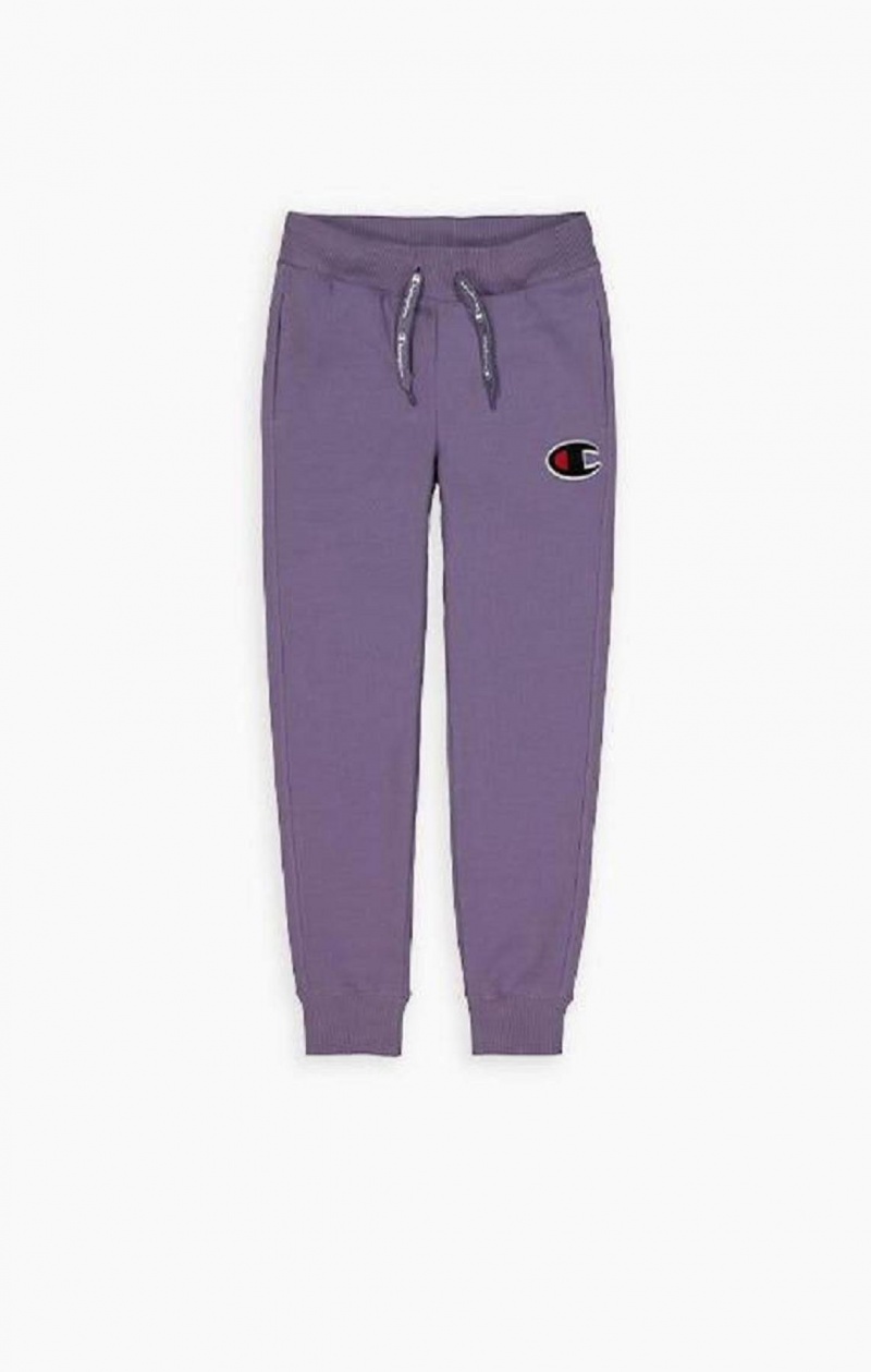 Pantalon Jogger Champion Contrast Cuff Fleece Velvet C Joggers Moradas Verde Oliva | 8034-JQHAM