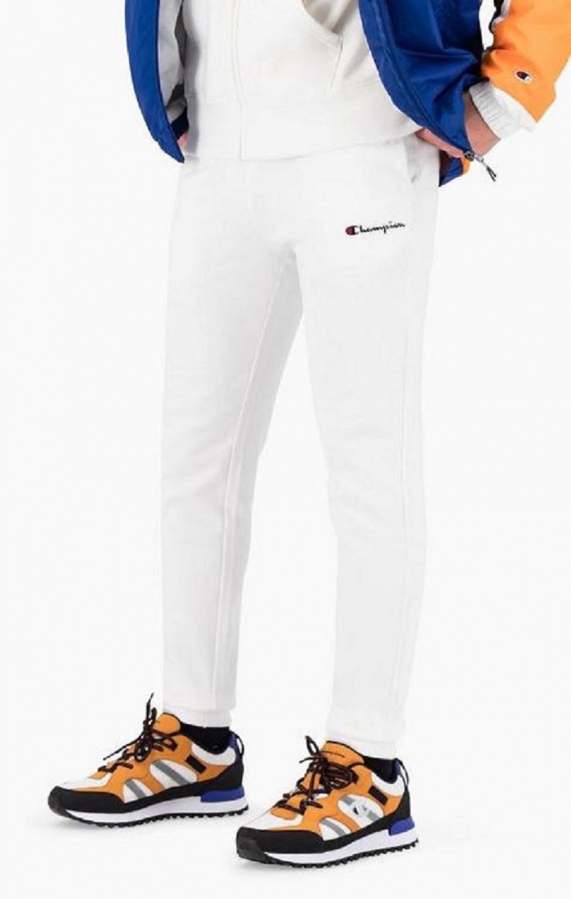 Pantalon Jogger Champion Cuffed Script Logo Joggers Blancas | 8154-DNAWT