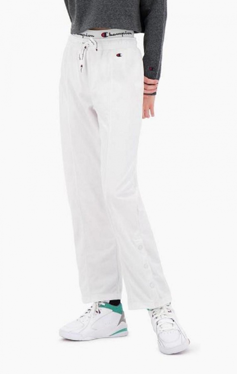 Pantalon Jogger Champion Double Waistband Popper Pista Pants Blancas | 5102-PELNA