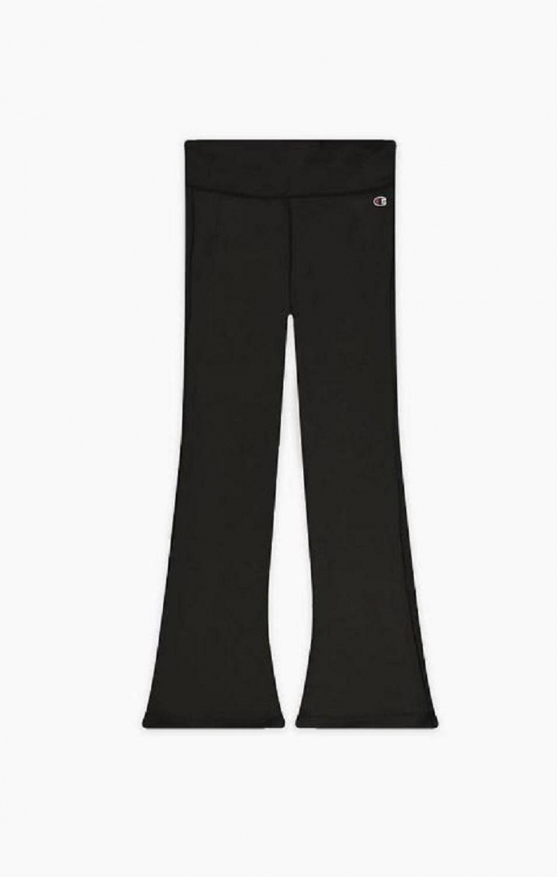 Pantalon Jogger Champion Flaco Flared High Cintura Leggings Negras | 0259-VBGJL