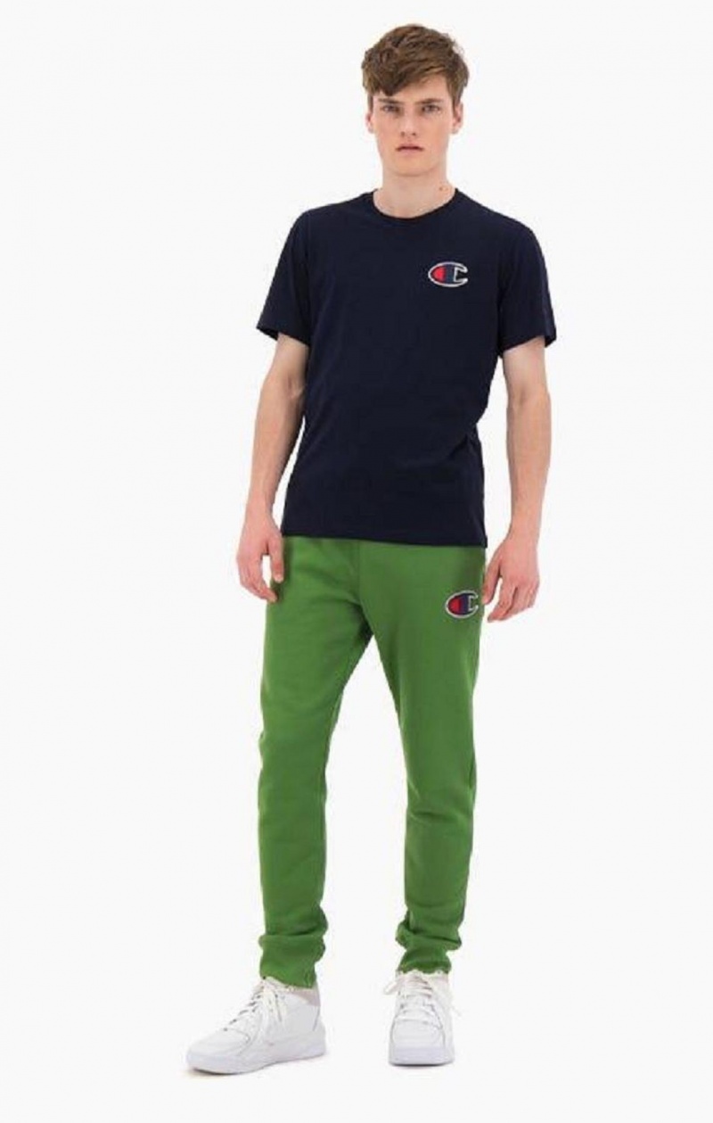 Pantalon Jogger Champion Gamuza C Algodon Terry Cuffed Joggers Verde | 3461-GDIJL