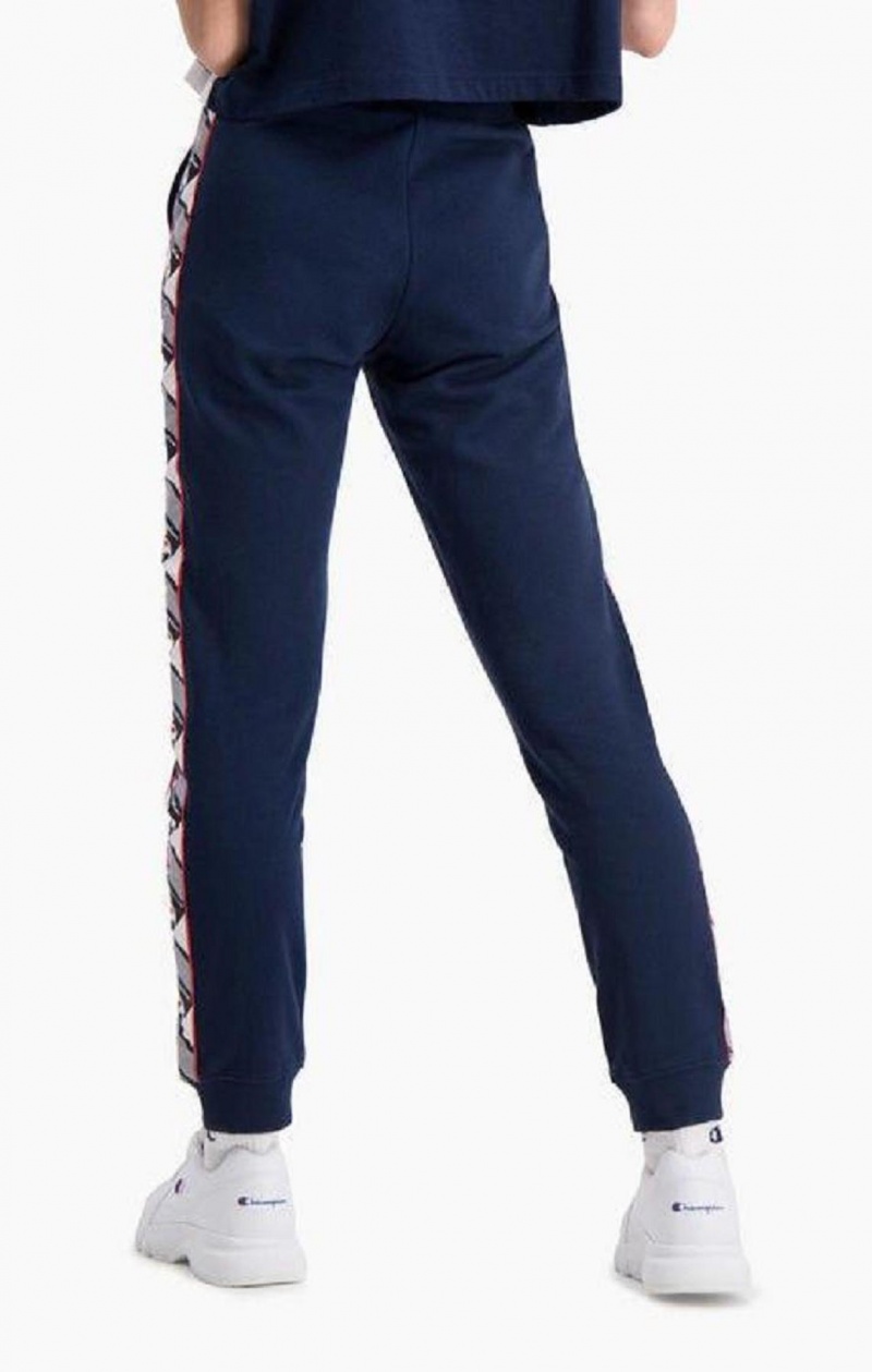 Pantalon Jogger Champion Jacquard Logo Tape Joggers Turquesa Oscuro | 1409-XJSHD