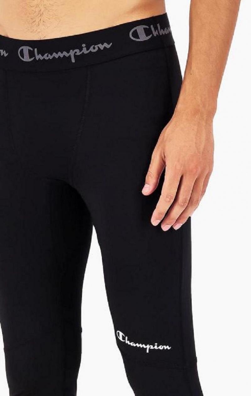 Pantalon Jogger Champion Logo Tape Stretch Leggings Negras | 0457-TURMD