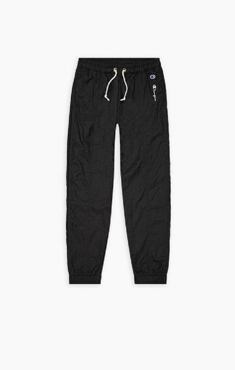 Pantalon Jogger Champion Panel Detail Cuffed Pista Pants Negras | 1243-HYAJU