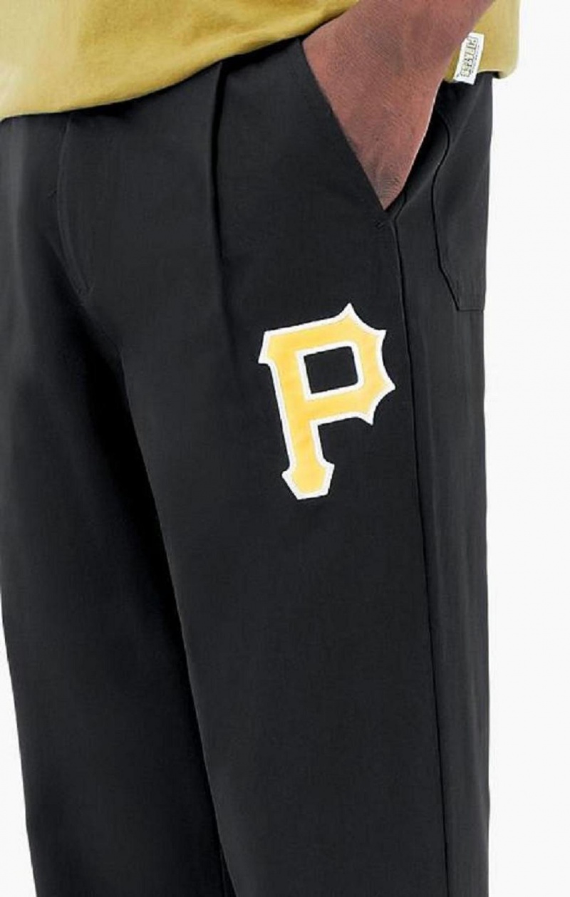 Pantalon Jogger Champion Pittsburgh MLB Directo Hem Woven Trousers Negras | 0294-YRJSI