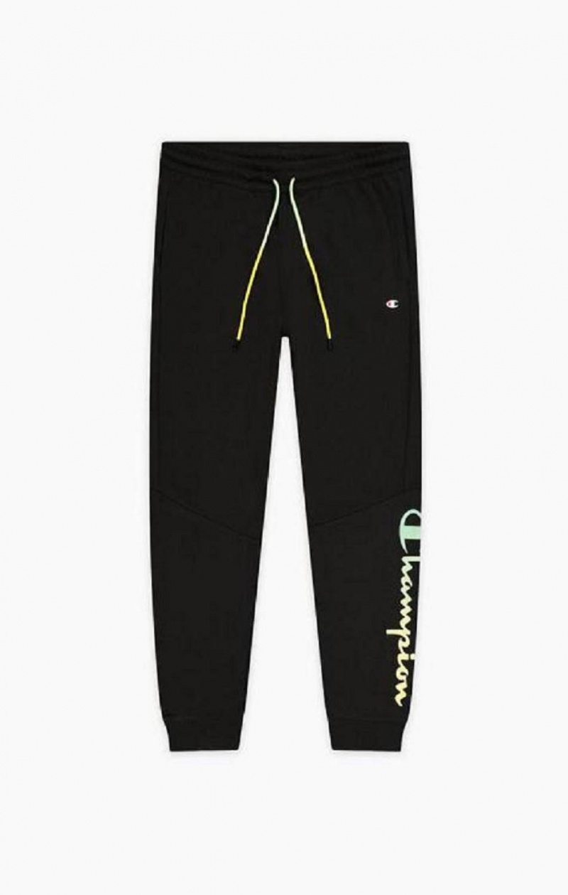 Pantalon Jogger Champion Rainbow Script Logo Sweatpants Negras | 3068-ISBFM