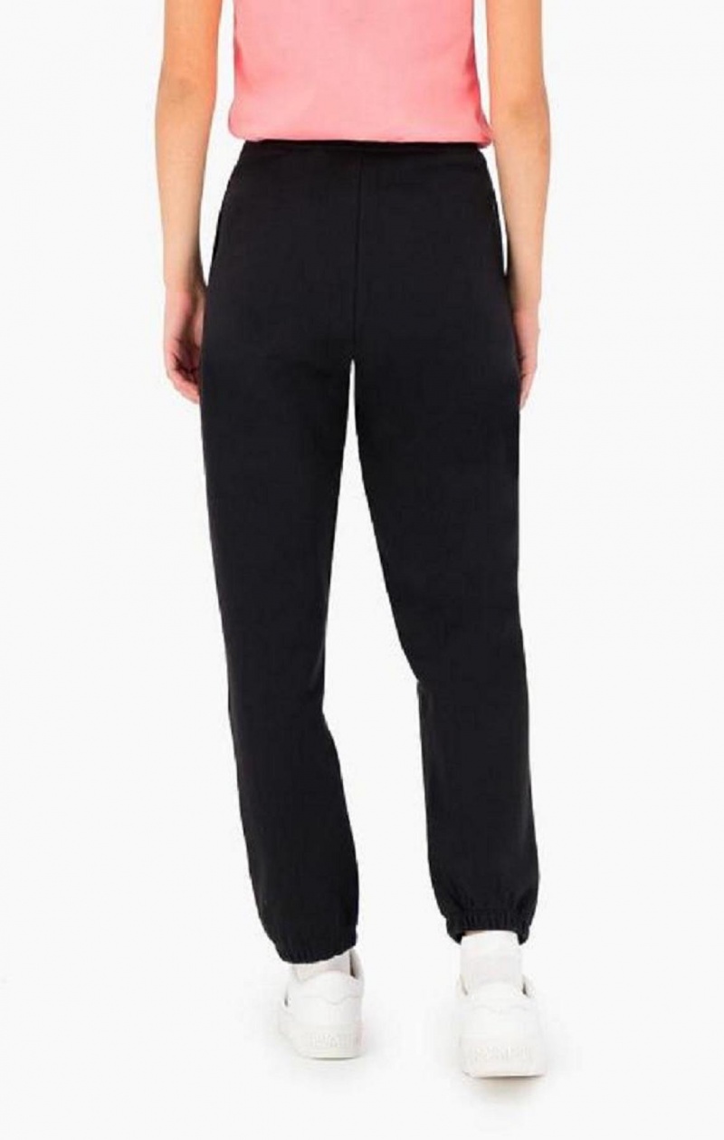 Pantalon Jogger Champion Satin Stitch Script Logo Fleece Joggers Negras | 2358-YTNLM