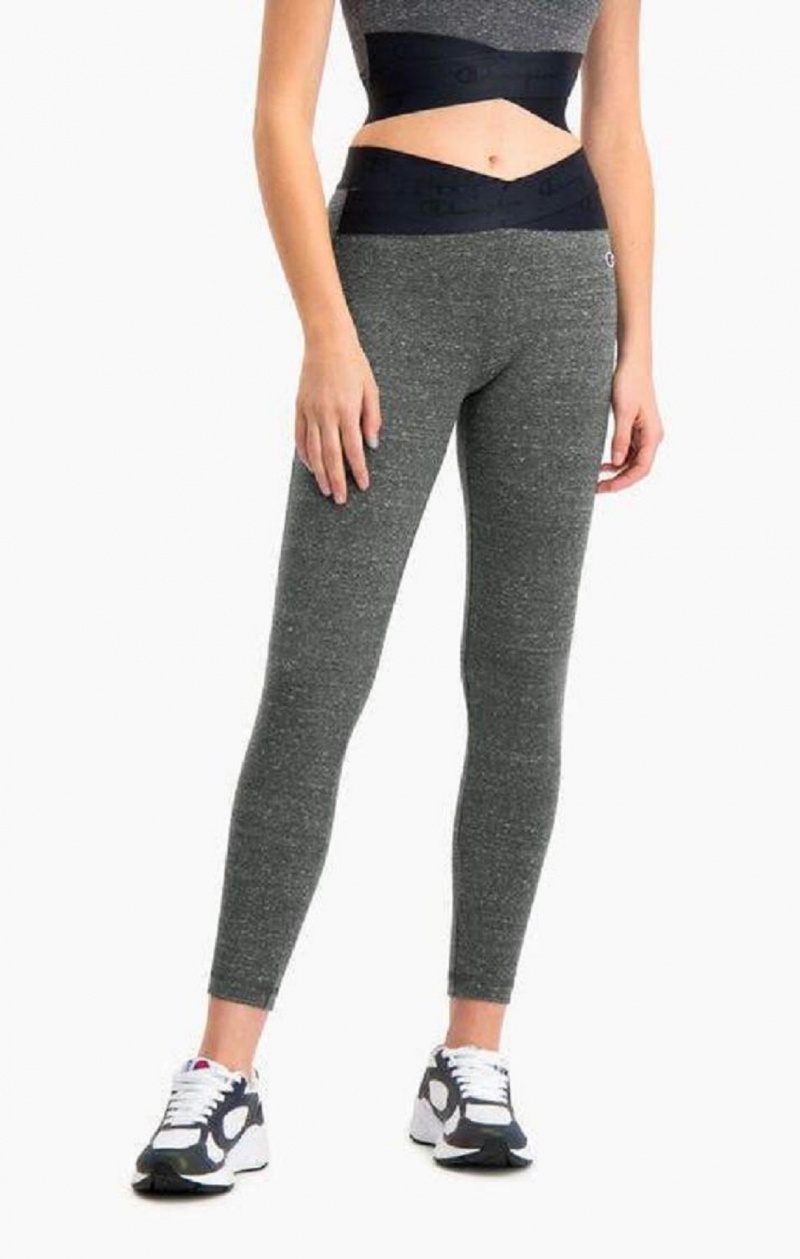 Pantalon Jogger Champion Script Logo Crossover Entrenamiento Leggings Gris Oscuro | 6829-MVFGQ