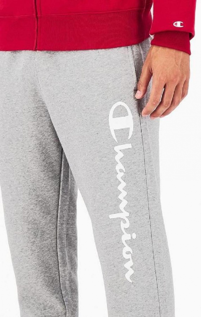 Pantalon Jogger Champion Script Logo Fleece Joggers Gris Oscuro | 6543-IXTEP