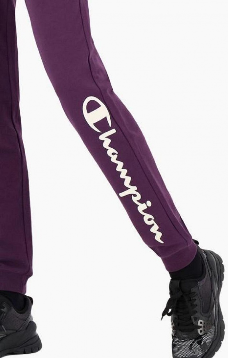 Pantalon Jogger Champion Script Logo Fleece Joggers Moradas Oscuro | 2094-OATCI