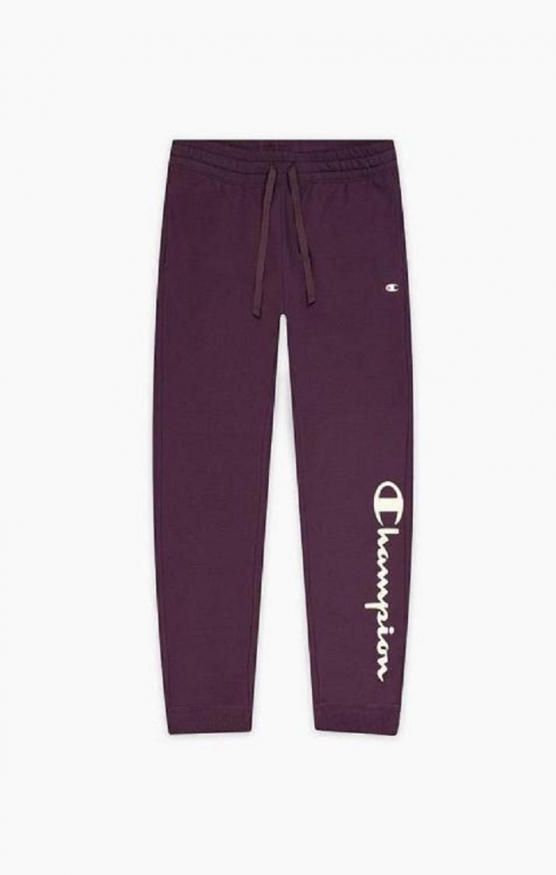 Pantalon Jogger Champion Script Logo Fleece Joggers Moradas Oscuro | 2094-OATCI