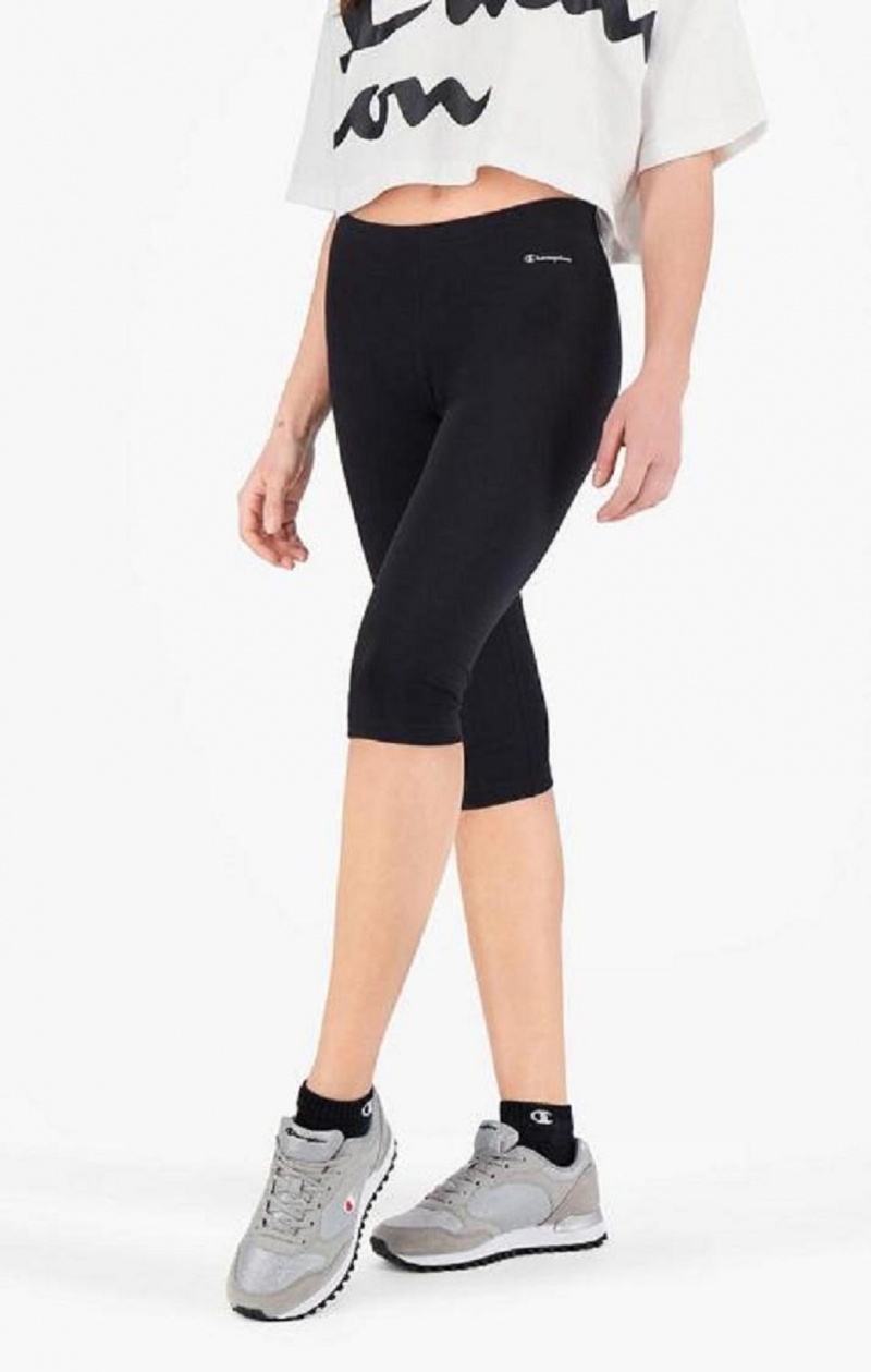 Pantalon Jogger Champion Script Logo Stretch Algodon Leggings Negras | 2943-HWSKR