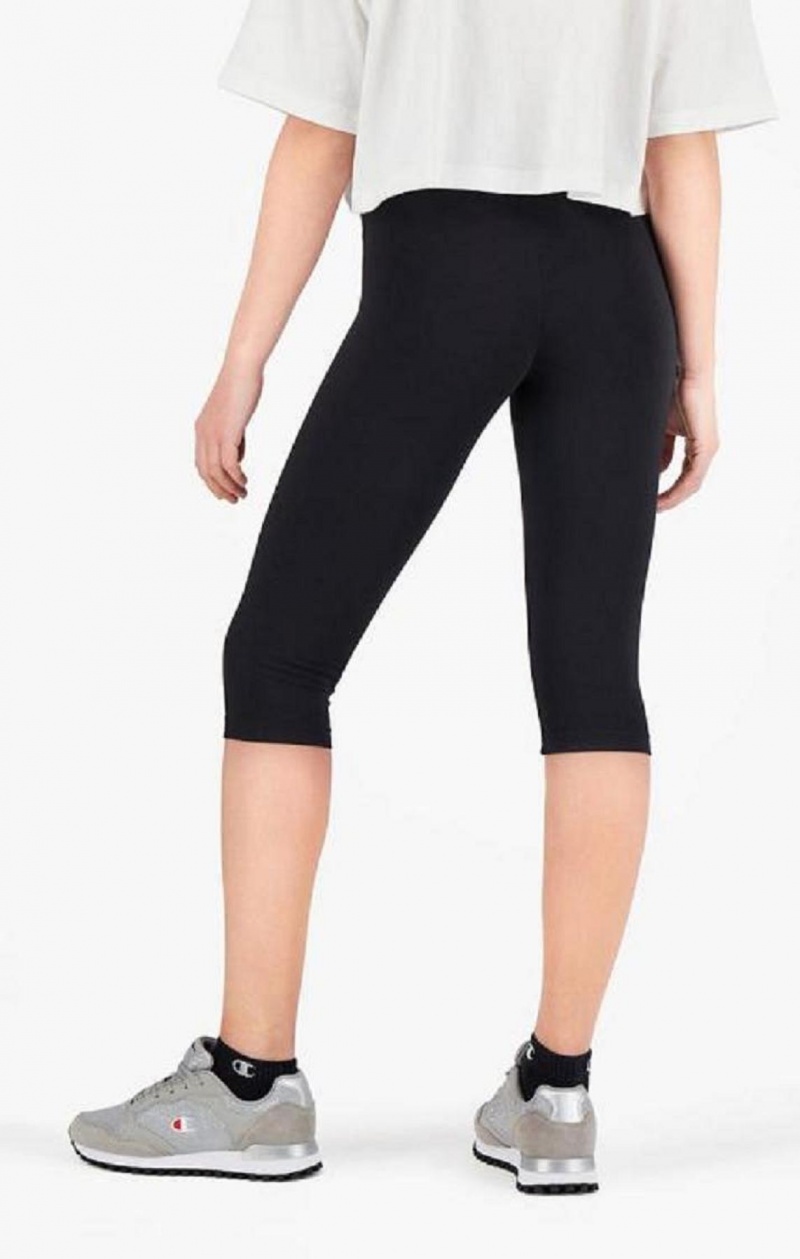 Pantalon Jogger Champion Script Logo Stretch Algodon Leggings Negras | 2943-HWSKR