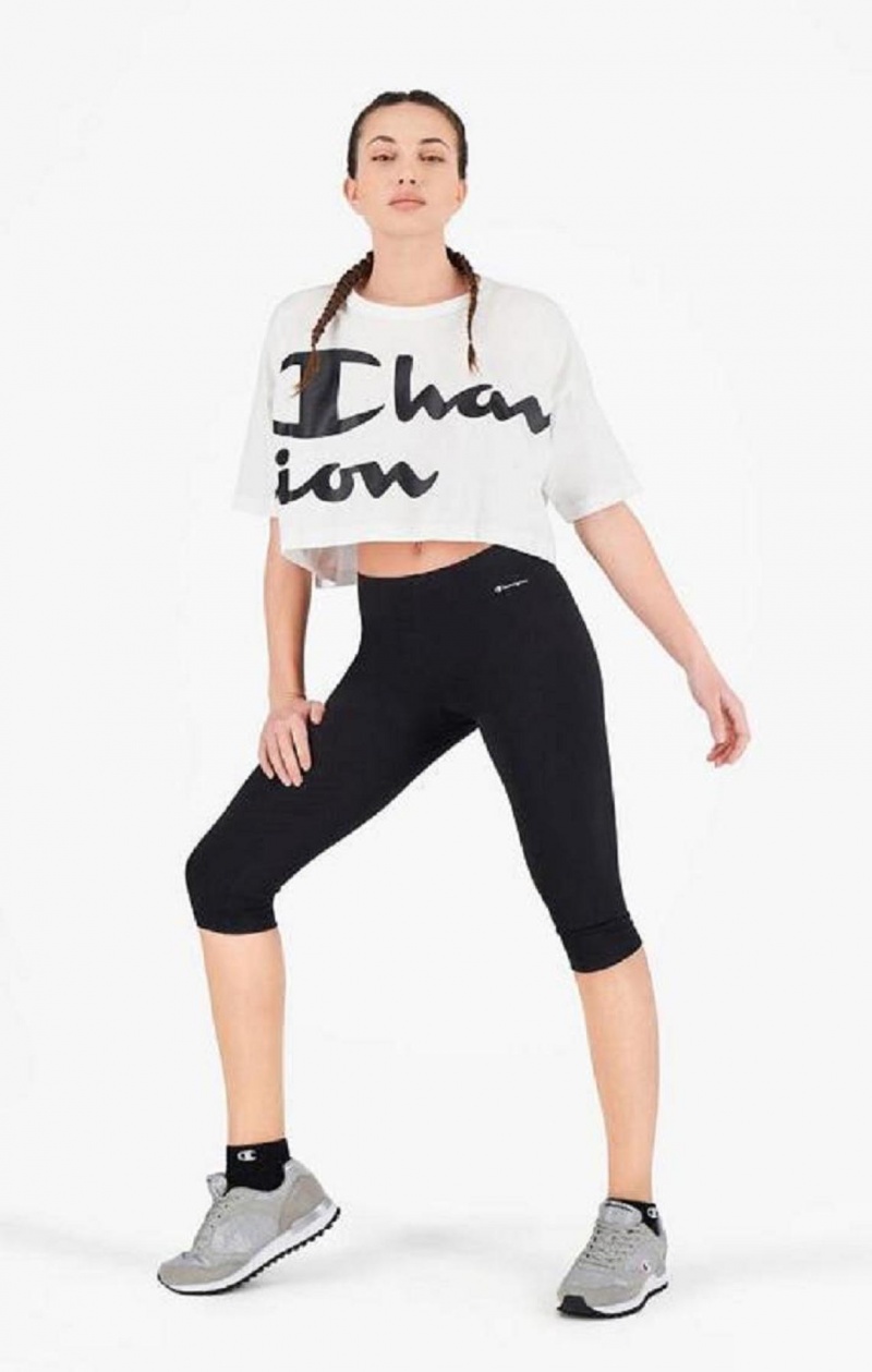 Pantalon Jogger Champion Script Logo Stretch Algodon Leggings Negras | 2943-HWSKR