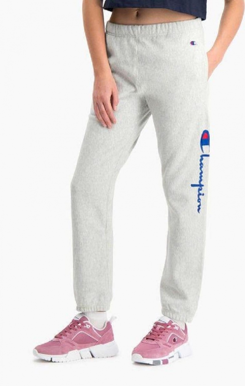 Pantalon Jogger Champion Script Logo Stretch Reverse Weave Joggers Blancas | 7536-SOBWF