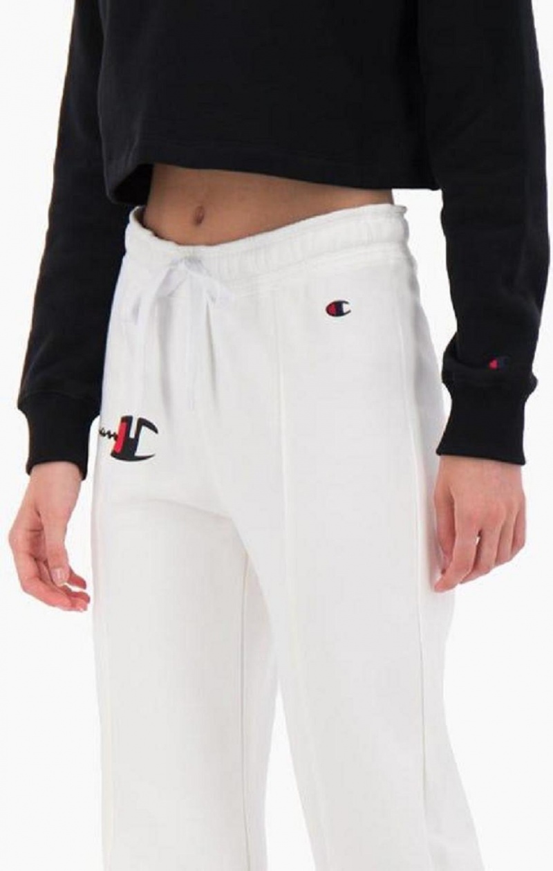 Pantalon Jogger Champion Spliced Logo Popper Pista Pants Blancas | 0468-BZTIM