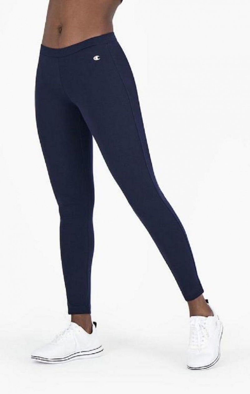 Pantalon Jogger Champion Stretch Algodon Terry Leggings Azules Oscuro | 8391-QEOIS